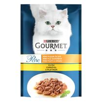 GOURMET Perle, Mini fileji v omaki, Piščanec, mokra hrana za mačke
