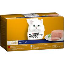 GOURMET Gold, pašteta, Mešan izbor, Govedina /Puran/ Jetra /Tuna, mokra hrana za mačke