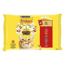 Friskies® ADULT, mešan izbor, Govedina/Piščanec/Jagnjetina/Raca v omaki, mokra hrana za mačke