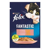 FELIX Fantastic, losos v želeju, mokra hrana za mačke