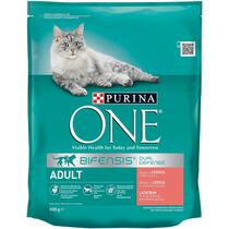 PURINA ONE® ADULT, z Lososom in polnovrednimi žiti, suha hrana za mačke