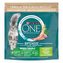 PURINA ONE® INDOOR, z bogato vsebnostjo purana in polnozrnatih žitaric, suha hrana za mačke