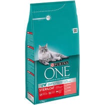 PURINA ONE® ADULT Sterilcat, z lososom in polnozrnatimi žitaricami, suha hrana za mačke