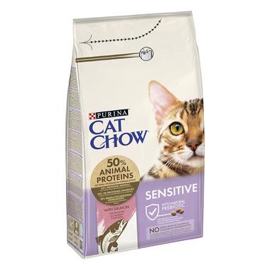 CAT CHOW Sensitive z lososom, suha hrana za mačke
