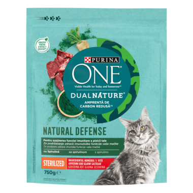 PURINA ONE DualNature, s Spirulino in lososom, suha hrana za sterilizirane mačke