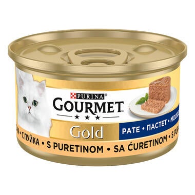 GOURMET Gold, pašteta, Puran, mokra hrana za mačke