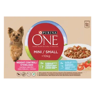 PURINA ONE® MINI Weight Control, Mešan izbor, mokra hrana za pse