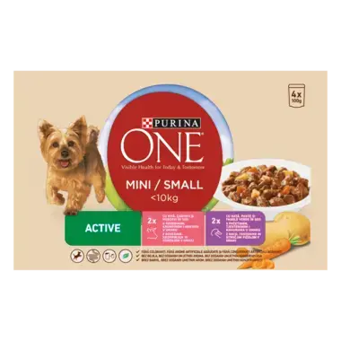 PURINA ONE® MINI Active, Mešan izbor, mokra hrana za pse