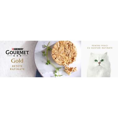 GOURMET Gold, Izbrani recepti, govedina in paradižnik, mokra hrana za mačke