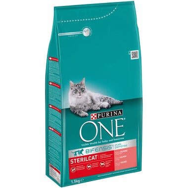 PURINA ONE® ADULT Sterilcat, z lososom in polnozrnatimi žitaricami, suha hrana za mačke